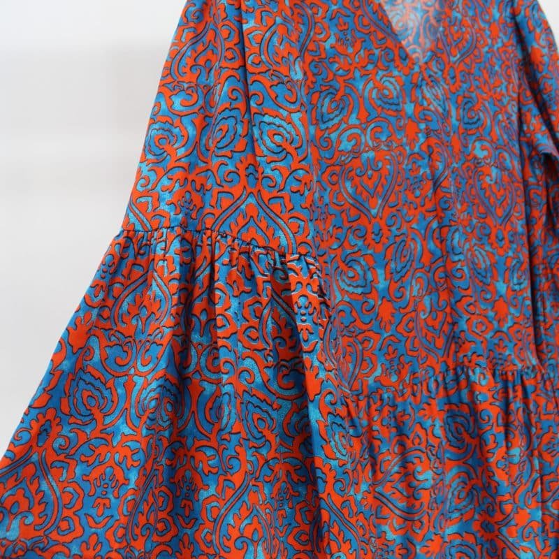 Orange & Blue Dress