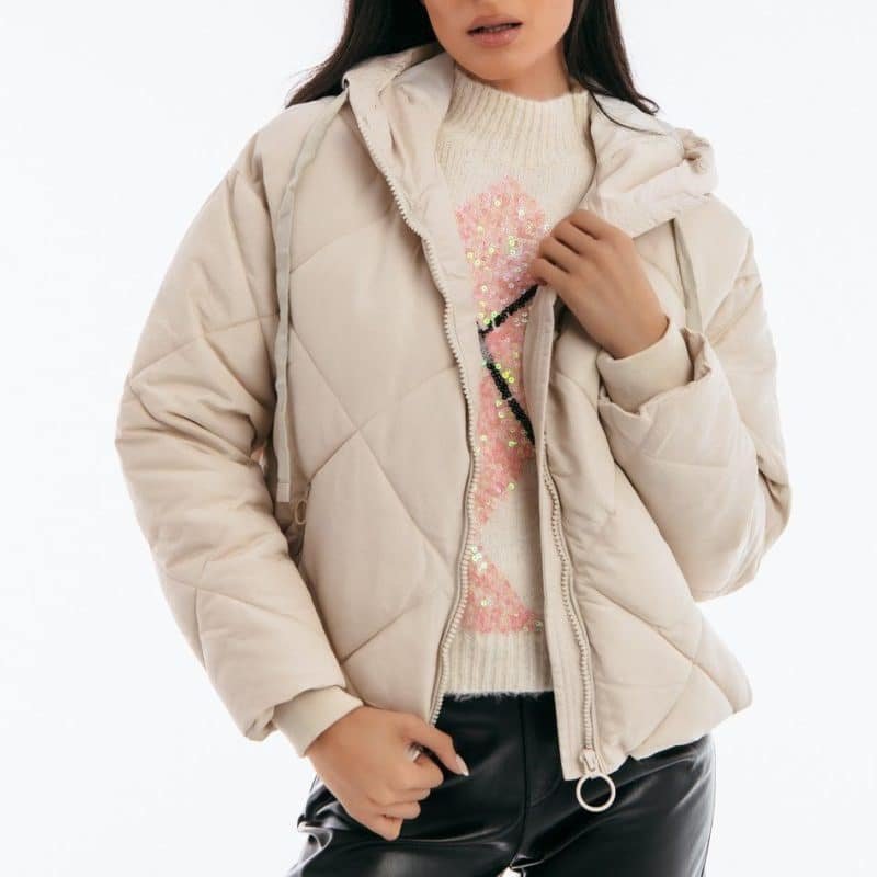 Beige puffer jacket